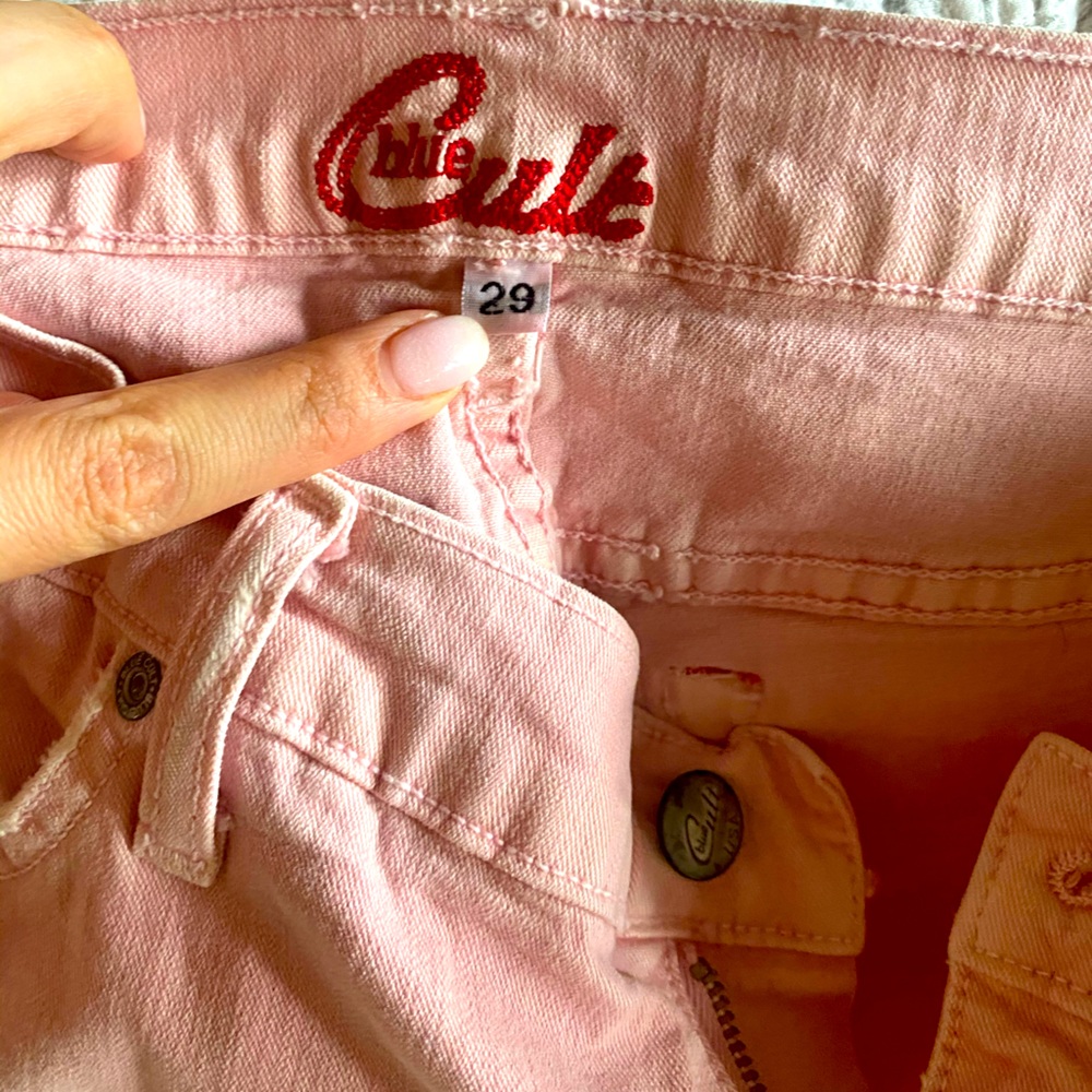 Blue Cult pink flare jeans size 29